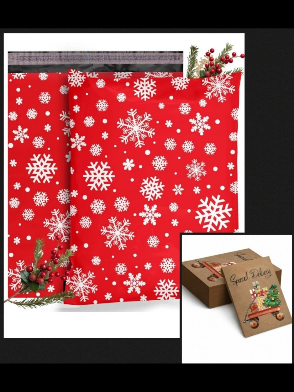 (25)10x13 POLY MAILERS + (25) 4x6 CARDS